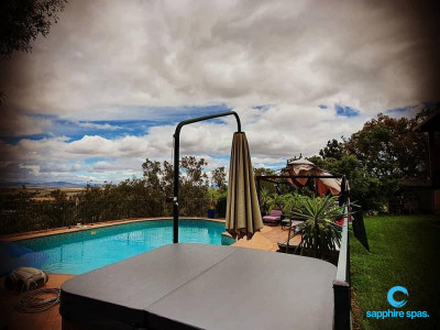 Imagine relaxing in this spa watching the kids in the pool, thanks to the team @ Country Foam & Rubber Tamworth