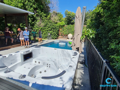 This spa pool perfectly completes this backyard thanks to the team @Country Rubber & Foam Tamworth