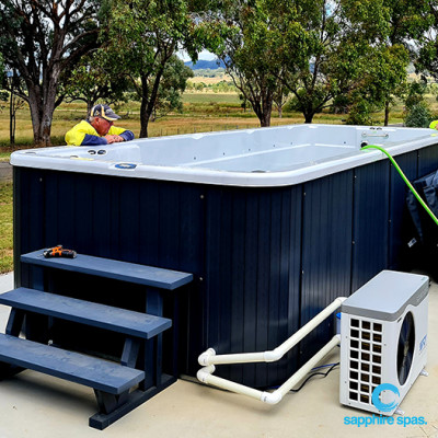 Once it's full, it's ready to jump in, thanks to the team @Country Rubber & Foam Tamworth