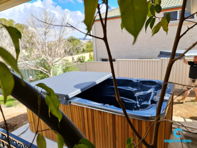 Spa pool positioned with a view thanks to the team @ Country Rubber & Foam Tamworth