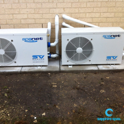 HEAT PUMP dual install spa and swim spa