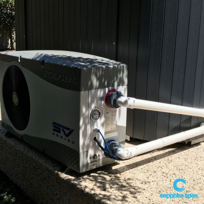 HEAT PUMP install on grey duratek swim spa