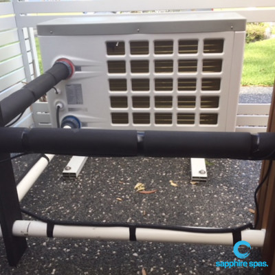 HEAT PUMP pipework supported