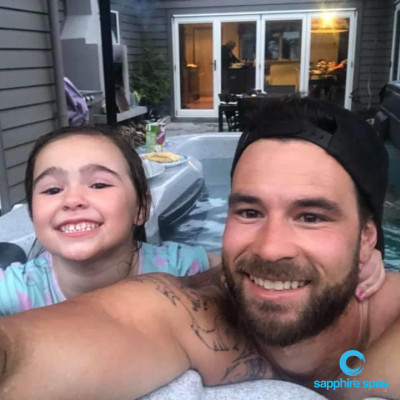 Dad & daughter in our myEscape, thanks to the team at Bermuda Lifestyle Hawkes Bay NZ