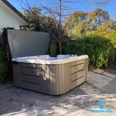 ACRYLIC sahara CABINET coastal grey duratek HARDCOVER slate grey with cover lifter