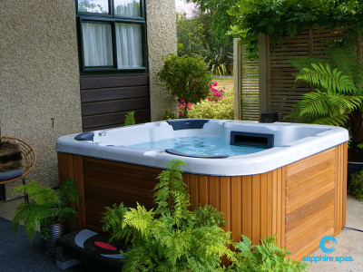 Spa pool positioned close to the house for everyday use, thanks to the team @ Bermuda Lifestyle NZ