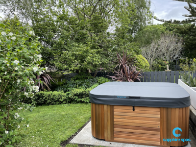 Spa pool in an idyllic location thanks to the team @ Paramount Pools Tauranga NZ