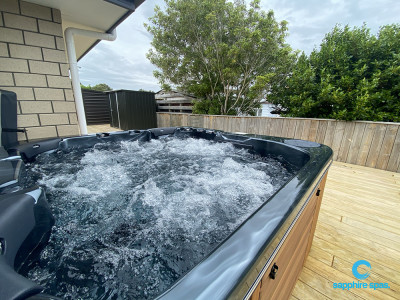 Spa pool midnight cedar thanks to the team @ Wanganui Pool Clinic NZ