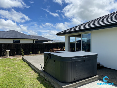 Spa pool slate grey hardcover grey duratek thanks to the team @ Wanganui Pool Clinic NZ