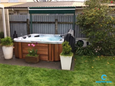 Beautifully presented spa pool with heat&cool pump ready to enjoy thanks to the team @ Bermuda Lifestyle Hawkes Bay NZ