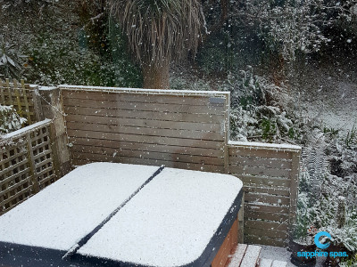 Ready to jump in; rain, shine or snow thanks to the team @ Spa Pools Otago NZ