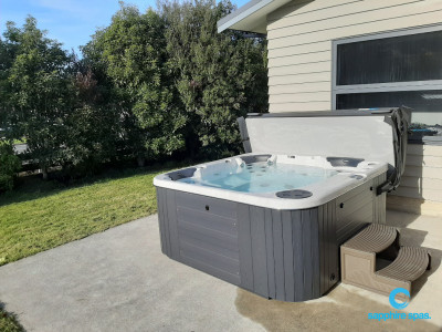 myChillout in silverwhite & grey duratek thanks to the team @ Wright Pools & Spas Wellington NZ