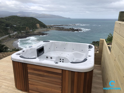 myChillout with a view thanks to the team @ Wright Pools & Spas Wellington NZ