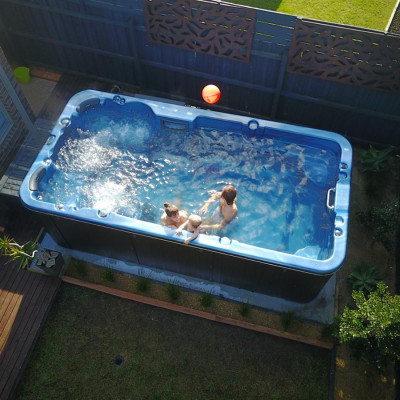 enjoy year round swimming with a heated swim spa
