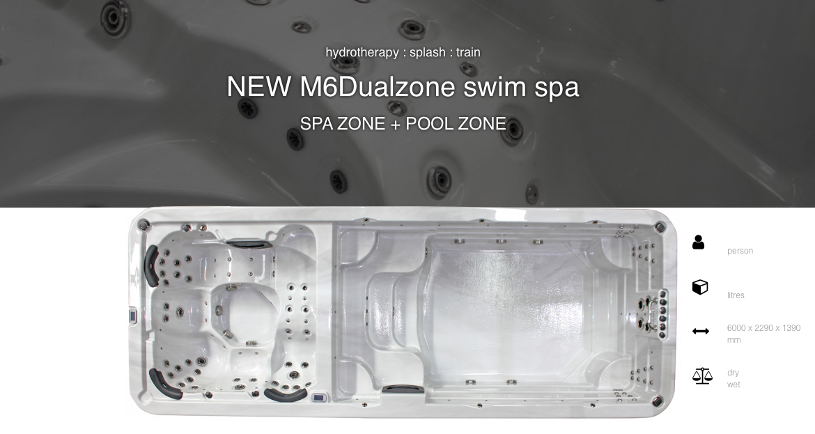 M6dualzone swim spa